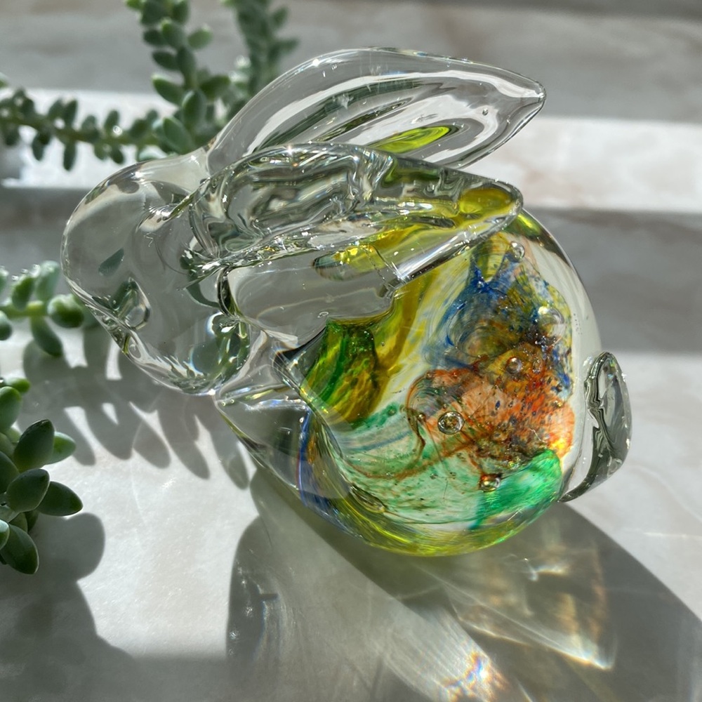 🐰Vintage🐰Glass Bunny Paperweight - Picture 4 of 9
